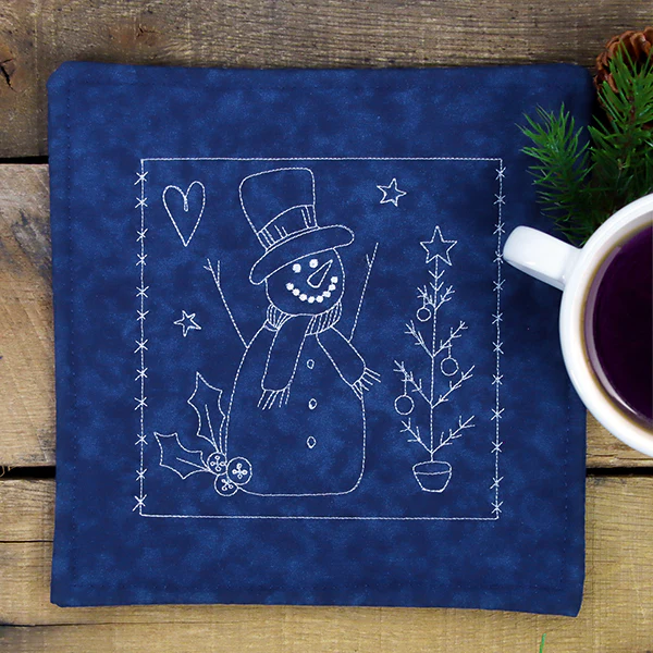 Simply Sweet Christmas - Snowman (Redwork) - Image 2