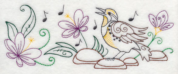 Singing Meadowlark Border (Vintage) - Image 3
