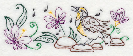 Singing Meadowlark Border (Vintage) - Image 4