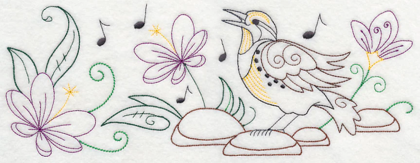 Singing Meadowlark Border (Vintage) - Image 6