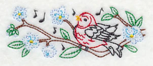 Singing Scarlet Tanager Border (Vintage) - Image 5