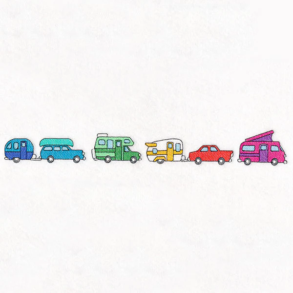Sizzling Summer Border - Vintage Cars