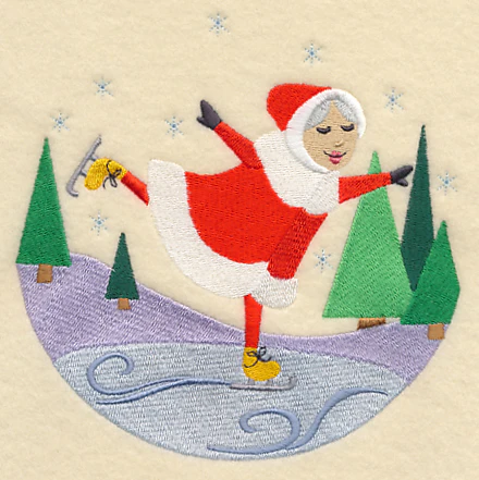 Skating Mrs. Claus Scene - Image 3