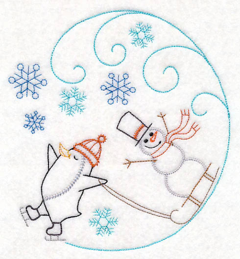 Skating Penguin Circle (Vintage) - Image 2