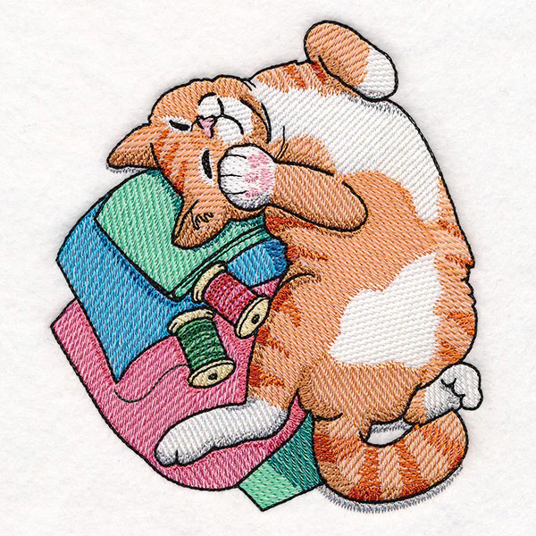 Sleeping on Fabric Kitty - Image 11