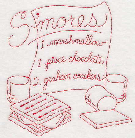S'mores (Redwork) - Image 2