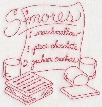 S'mores (Redwork) - Image 3