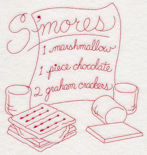 S'mores (Redwork) - Image 5