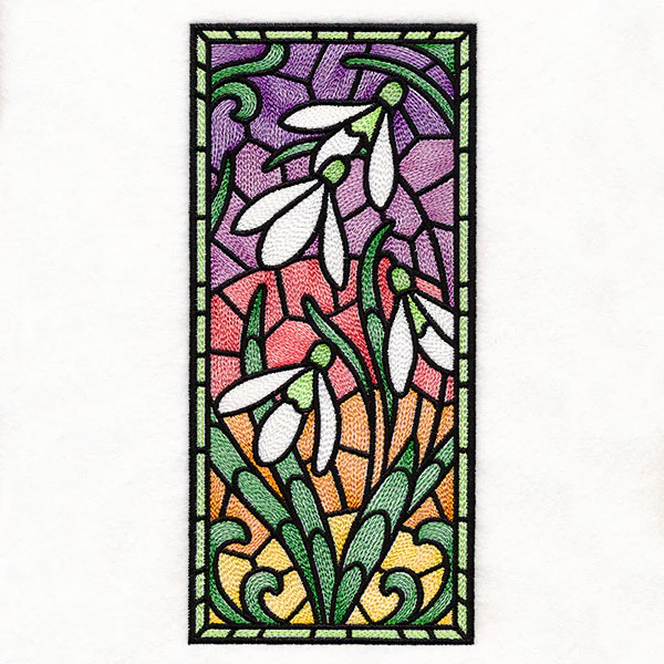 Snowdrops Stained Glass Panel - Image 2