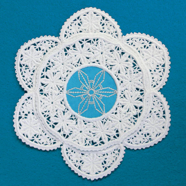 Snowflake Fabric Doily (Lace) - Image 5