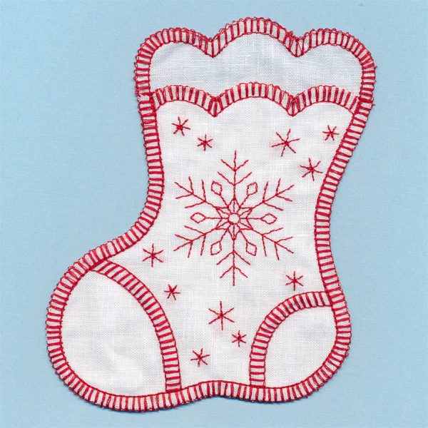 Snowflake Stocking (In-the-Hoop) - Image 2