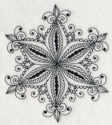 Snowflake Symphony 1 (Blackwork) - Image 3