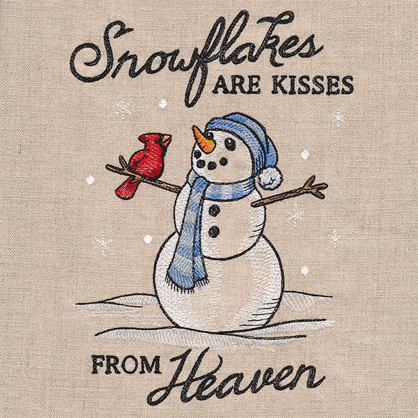 Snowflakes are Kisses From Heaven Snowman - Image 2