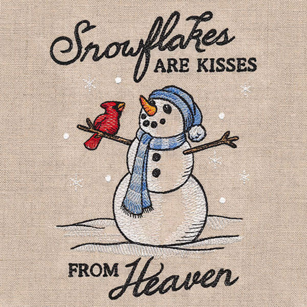 Snowflakes are Kisses From Heaven Snowman - Image 3