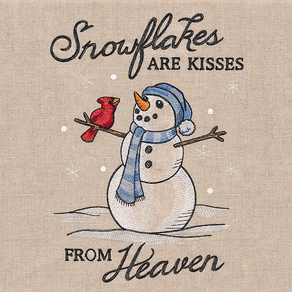 Snowflakes are Kisses From Heaven Snowman - Image 4