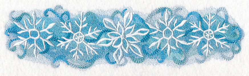 Snowflakes in Watercolor Border - Image 5
