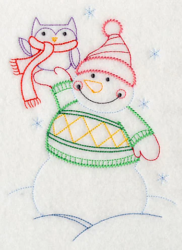 Snowman and Owl (Vintage)