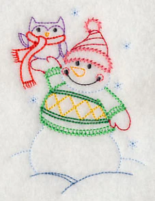 Snowman and Owl (Vintage) - Image 2