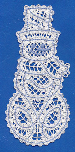 Snowman Bookmark (Battenburg Lace) - Image 3