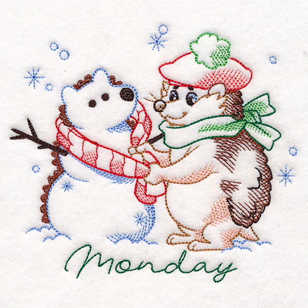 Snowman Hedgehog on Monday - Image 5