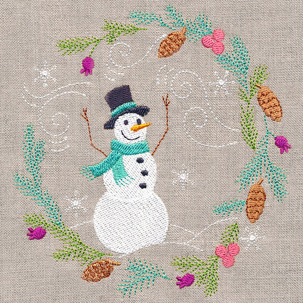 Snowman in Winter Botanicals 1 - Image 4