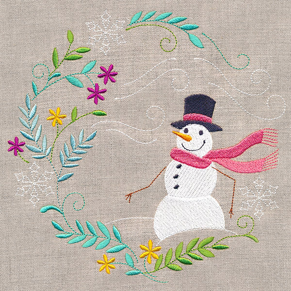 Snowman in Winter Botanicals 2 - Image 3