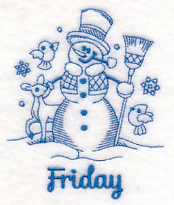 Snowman on Friday (Bluework) - Image 2