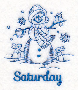 Snowman on Saturday (Bluework) - Image 2