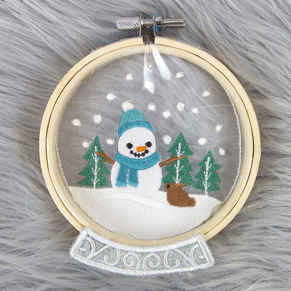 Snowman Scene Snowglobe (Organza) - Image 4