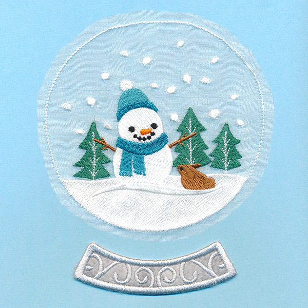 Snowman Scene Snowglobe (Organza) - Image 7