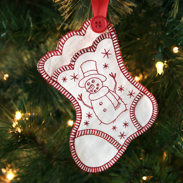 Snowman Stocking (In-the-Hoop) - Image 4