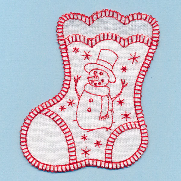 Snowman Stocking (In-the-Hoop) - Image 5