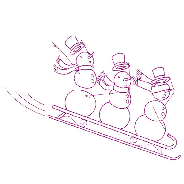 Snowmen Adventures - Sledding - Image 2