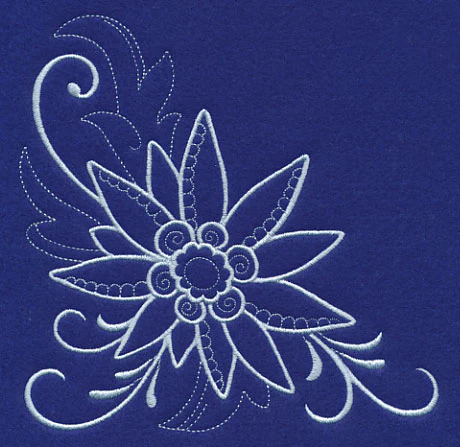 Snowy Edelweiss Corner Filigree