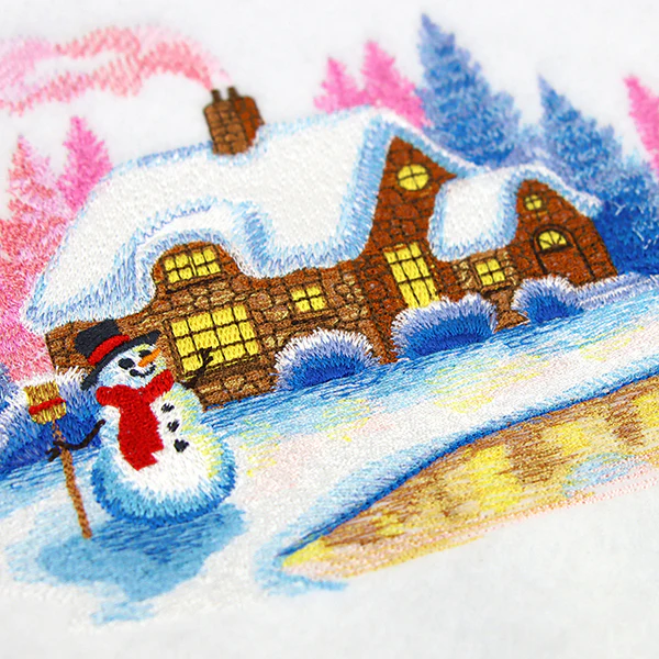 Snowy Serenity Cottage Scene - Image 6
