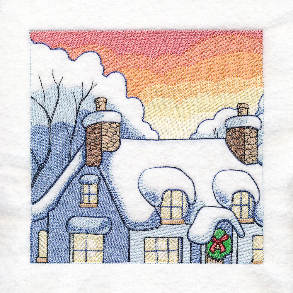Snowy Winter Cottage Scene - Image 10