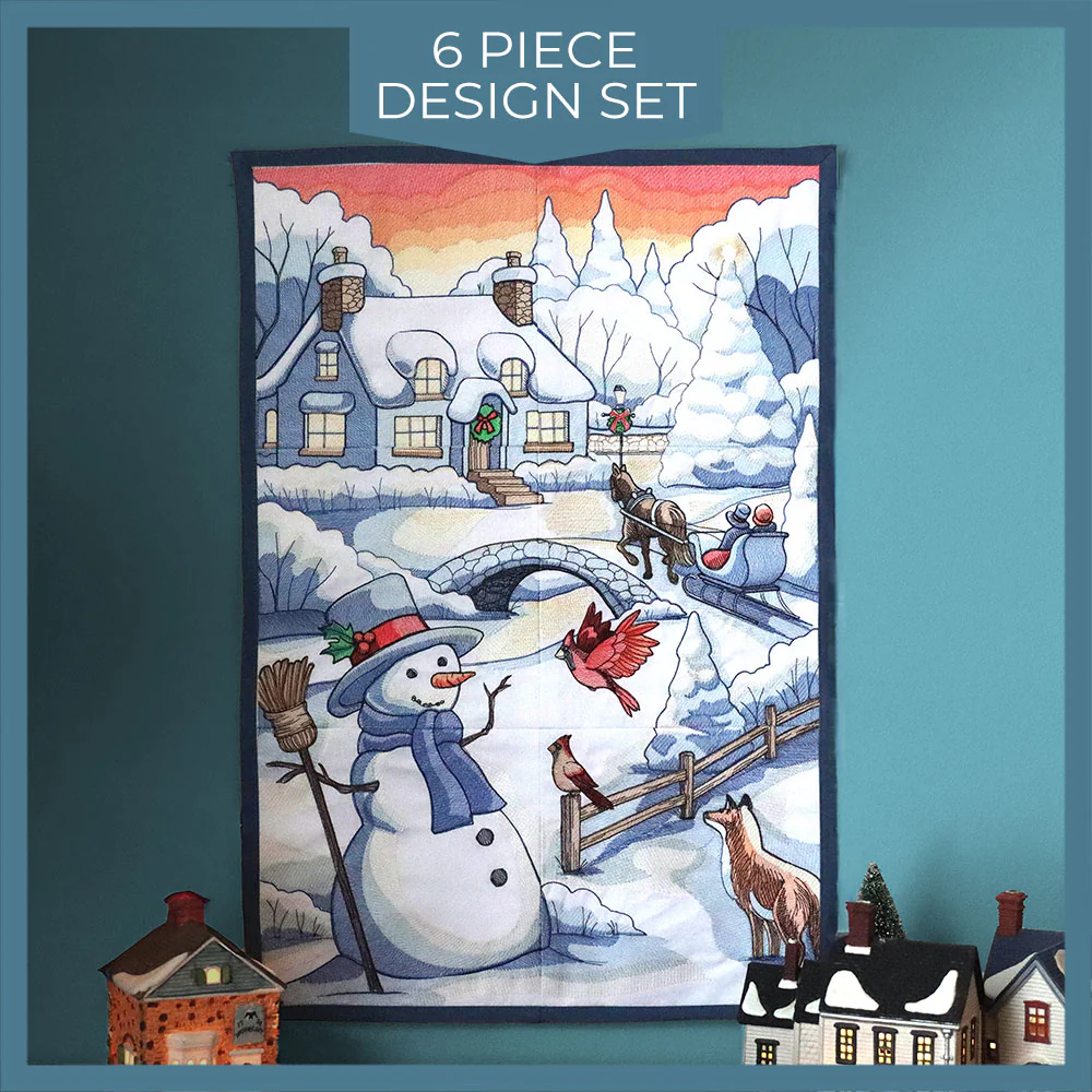 Snowy Winter Cottage Scene - Image 17