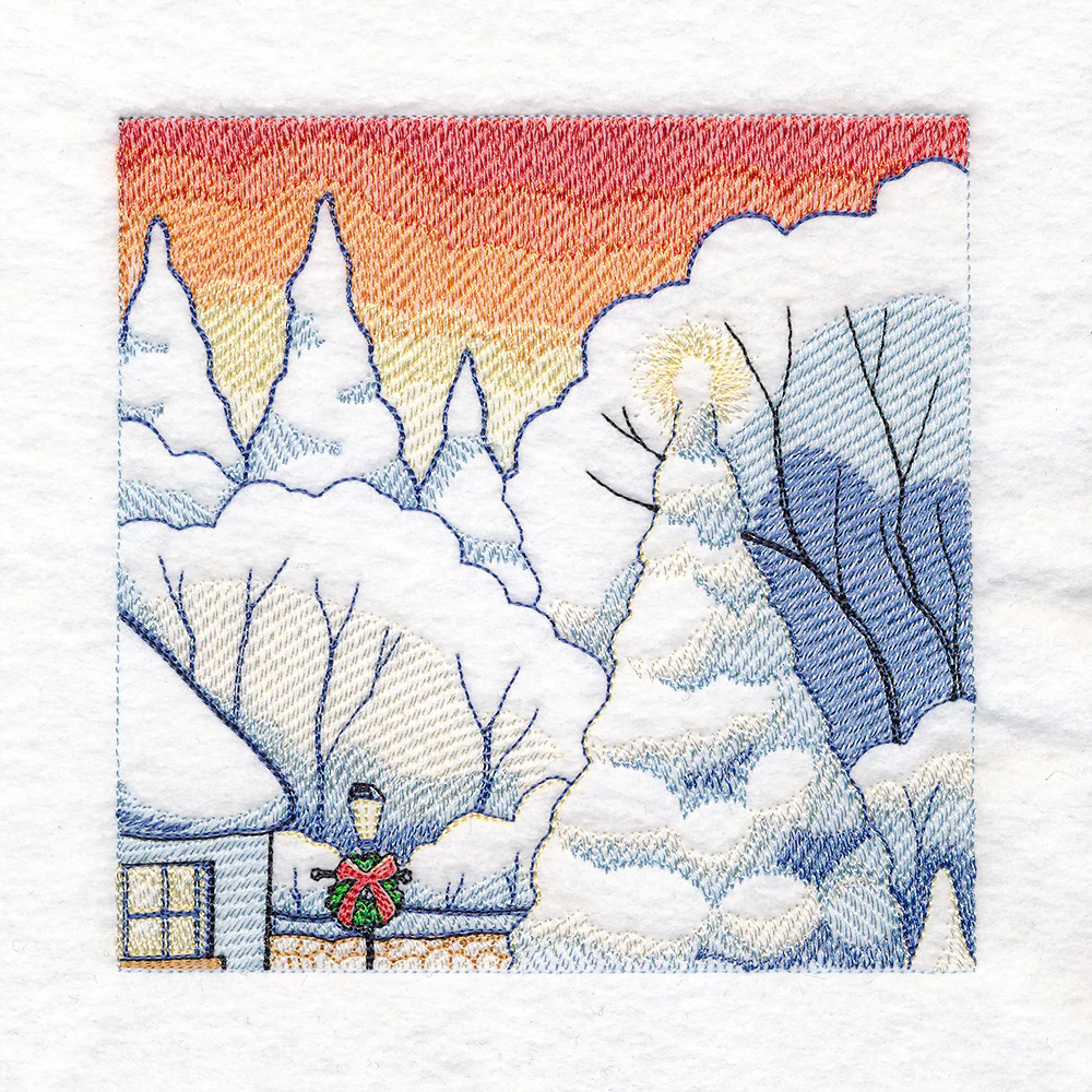 Snowy Winter Cottage Scene - Image 19