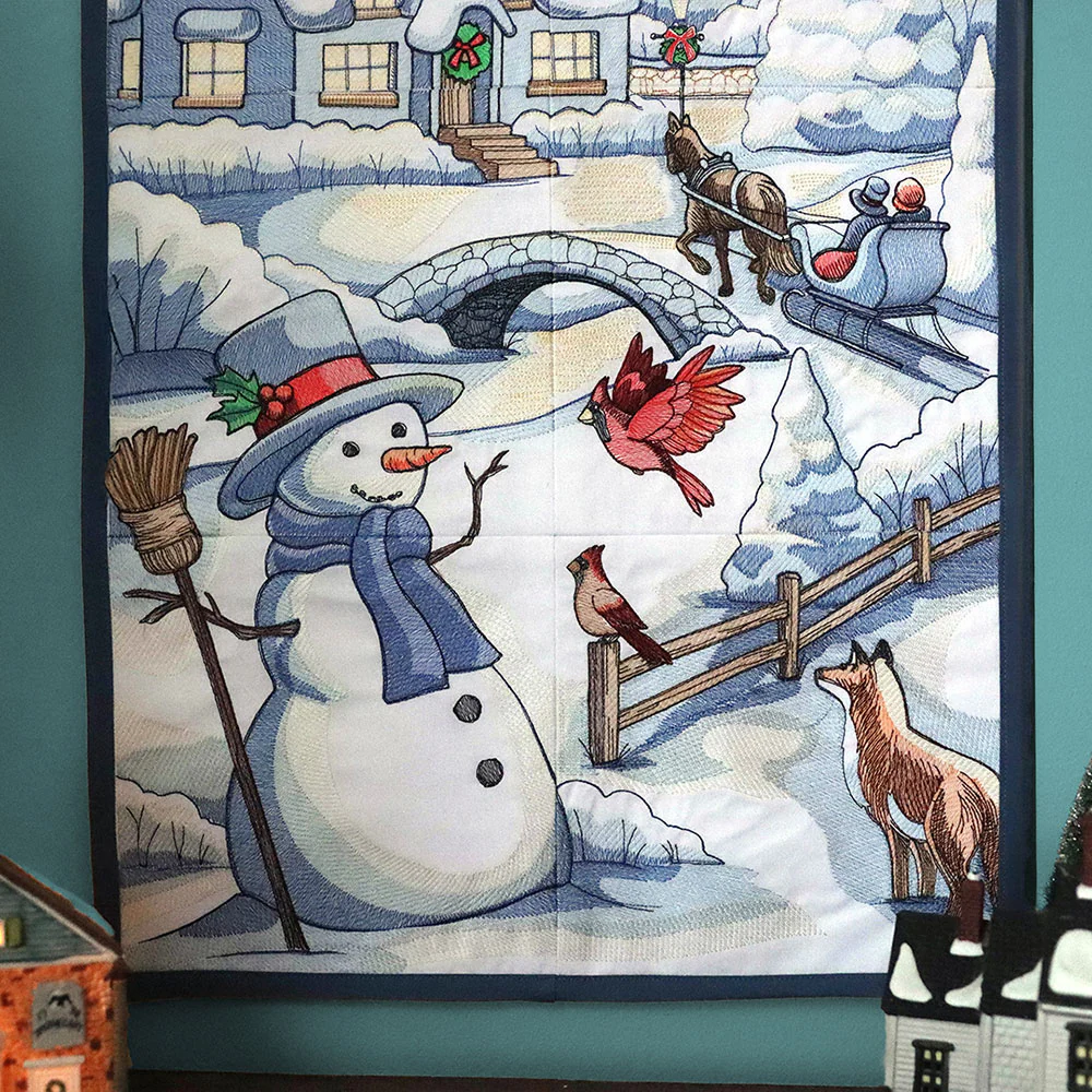 Snowy Winter Cottage Scene - Image 2