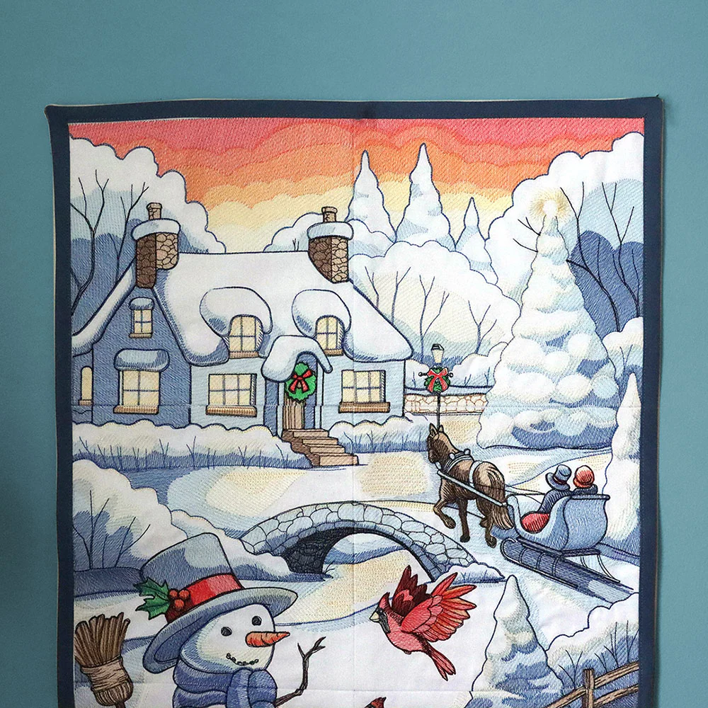 Snowy Winter Cottage Scene - Image 3