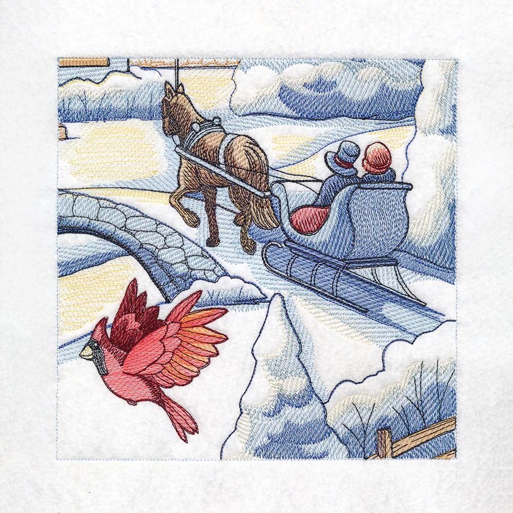 Snowy Winter Cottage Scene - Image 7