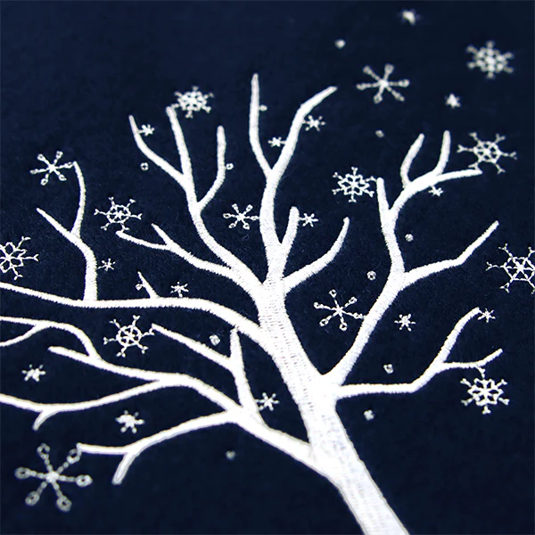 Snowy Winter Tree (Whitework) - Image 6