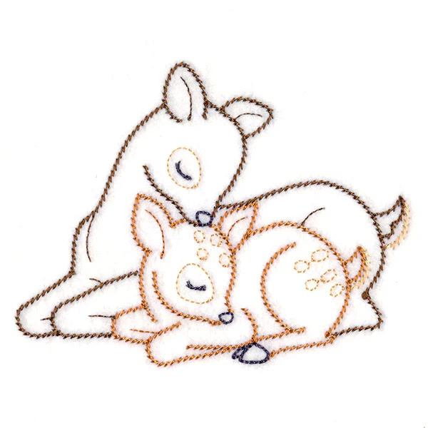 Snuggling Deer (Vintage) - Image 2