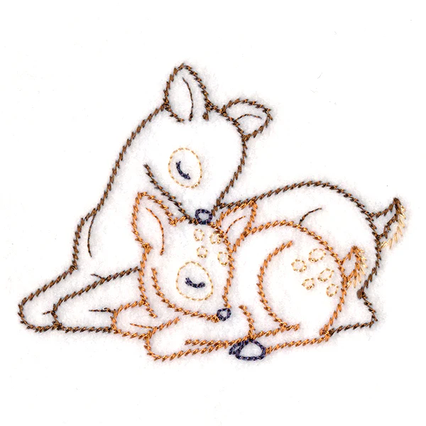 Snuggling Deer (Vintage) - Image 3