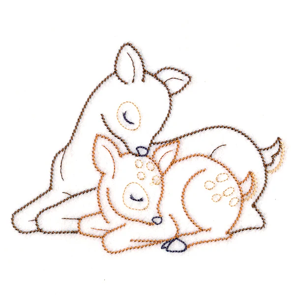 Snuggling Deer (Vintage) - Image 4