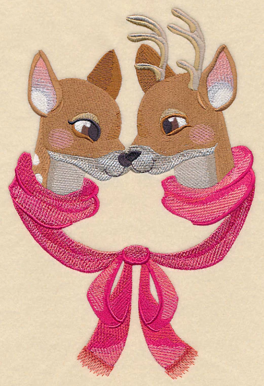 Snuggling Winter Deer - Image 5