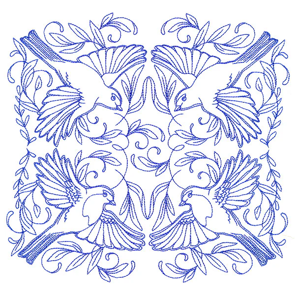Soaring Robin Kaleidoscope Square