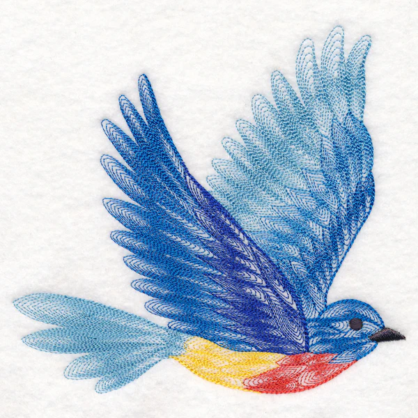 Soft Spirals Bluebird - Image 3