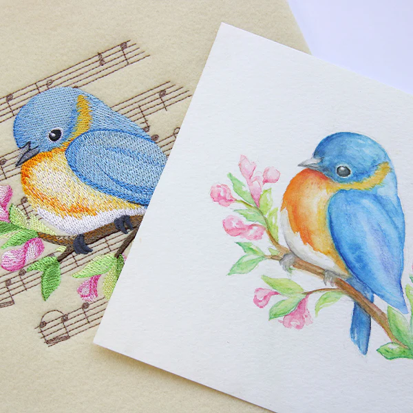 Songbird Bluebird in Watercolor - Image 10
