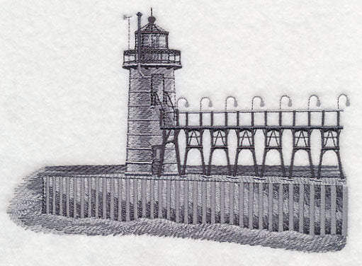 South Haven Lighthouse Sketch (Michigan) - Image 4